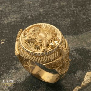 انگشتر مردانه شیر و خورشیدTE705