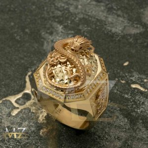 انگشتر طلا مردانه اژدها AR917