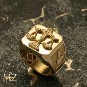 انگشتر ترازو مردانه طلا AR961