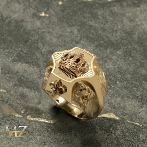 انگشتر طلا تاج مردانه AR998