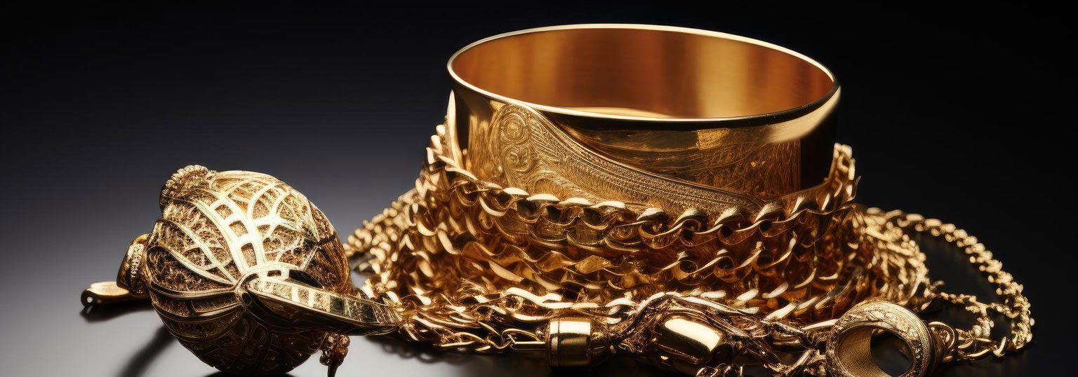 تصویر زنجیر دور حلقه طلا